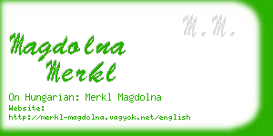 magdolna merkl business card